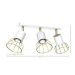 Lampa sufitowa DANTE, MLP7252, biały/złoty, 3x8W LED GU10