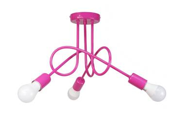 Różowa lampa do pokoju dziewczynki Mondo 1001/3R