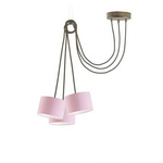  Lampa sufitowa do pokoju dziewczynki różowa Tęczowy Cylinderek