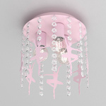 Lampa sufitowa do pokoju dziewczynki różowa 3-punktowa Baletnica Kryształ Led