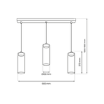 Lampa wisząca CLARISSA 3xGX53