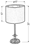 Lampa stołowa gabinetowa czarna/miedziana 60W E14 Violino 41-38784