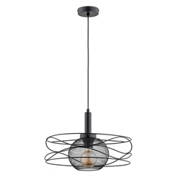 Lampa wisząca ALFA DIUK MIX CZARNA 1xE27 40cm | 61305