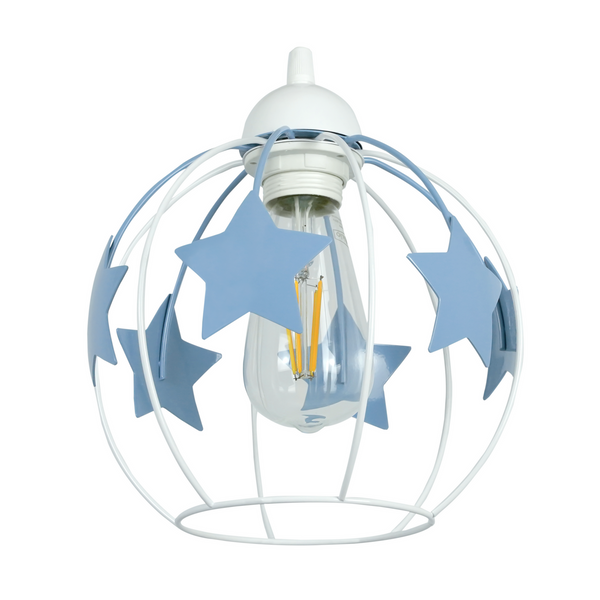 Lampa sufitowa do pokoju dziecka niebieskie gwiazdki 3-punktowa Led 