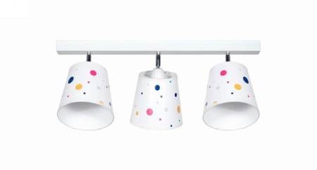 Lampa sufitowa do pokoju dziecięcego w kropki kolorowe