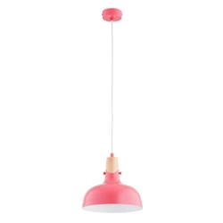Lampa wisząca ALFA SOLO GEM RÓŻOWA 1xE27 23cm | 61321