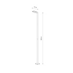 Słupek latarnia ogrodowa PATHWAY LED czarny 310cm