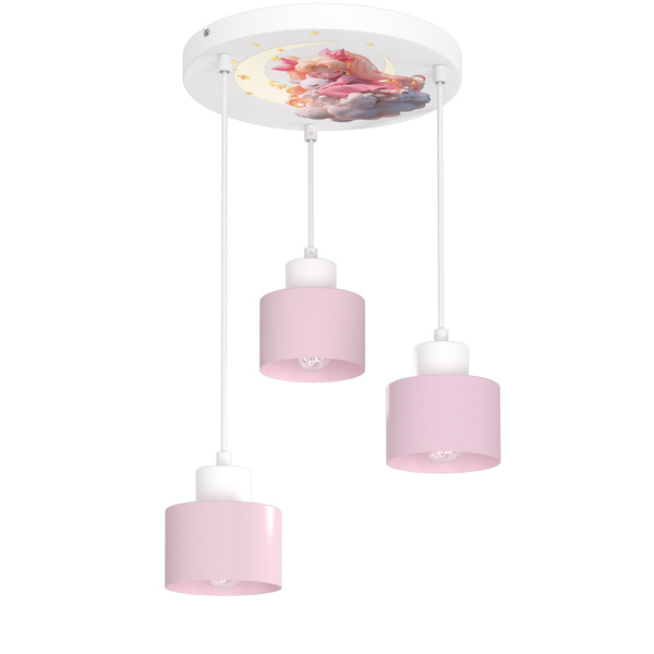 Lampa wisząca do pokoju dziewczynki Księżniczka Kubeczek 3xE27