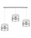 Elegancka Lampa Wisząca ze Srebrzystymi Detalami na Abażurach