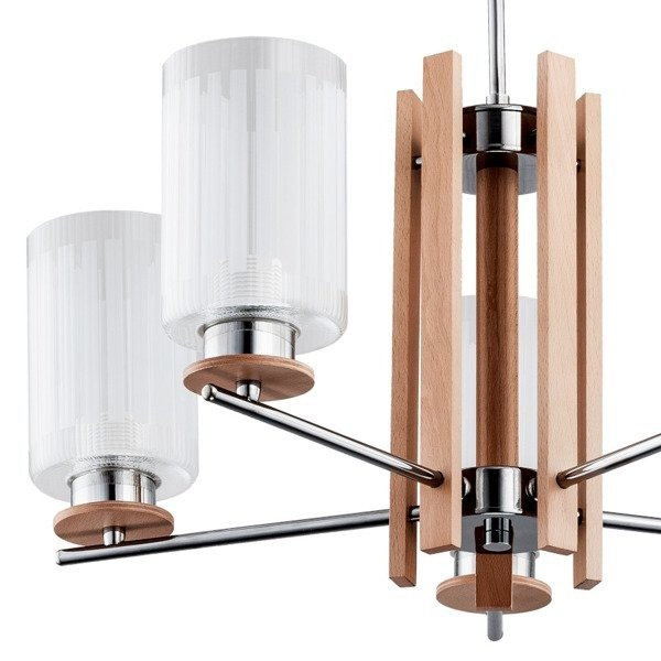 Lampa typu żyrandol AKETI V drewno 55cm