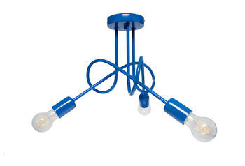 Lampa sufitowa do pokoju dziecięcego granatowa Mondo 3