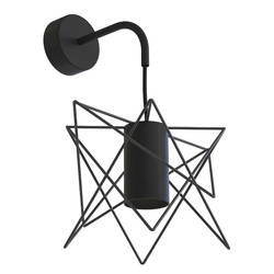 Lampa ścienna druciana kinkiet nowoczesna GSTAR śr. 25cm | czarny