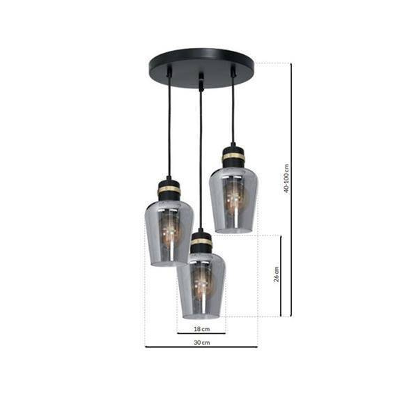 Lampa wisząca koło RICHMOND BLACK / GOLD MLP6541