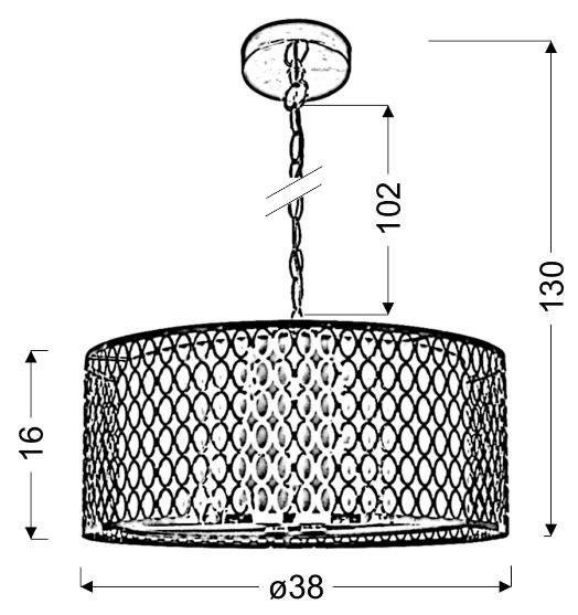 Lampa wisząca brązowa na łańcuchu Bronzo 31-72924