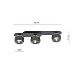 PLAZA 3 BLACK/STRIPE