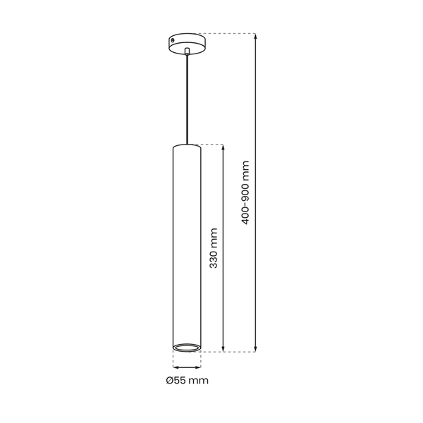 Lampa wisząca HUDSON, MLP8791, czarna, 1x8W GU10