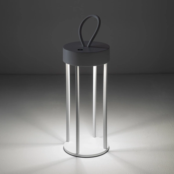 Lampa przenośna NALA LED 4W 2700K 170lm wys.30cm szer.12cm IP54 ściemniacz włącznik | Biały 11537