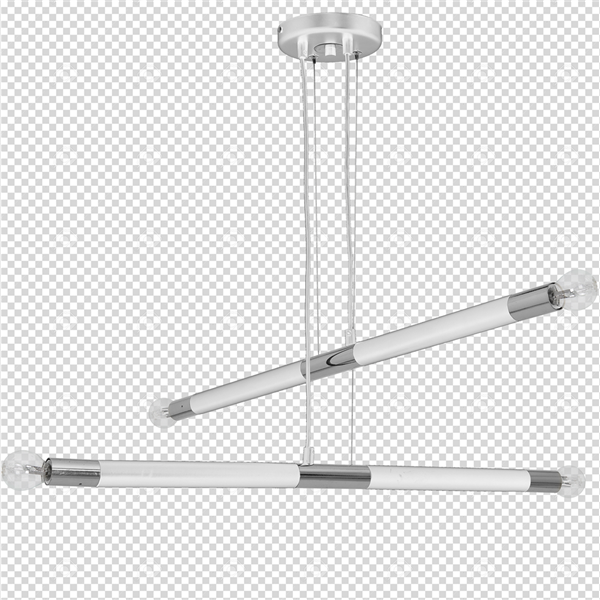 Lampa wisząca BASTONE WHITE / CHROME 4xE14