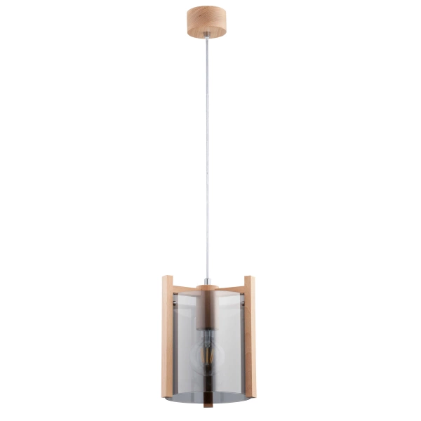 Lampa wisząca ALFA LOZANA DREWNIANA 1xE27 21cm | 61288