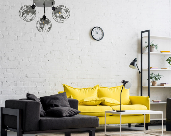 Lampa sufitowa do pokoju młodzieżowego szara Zakręcony Globus 3xE27 Led