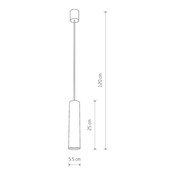 EYE silver I zwis 120cm