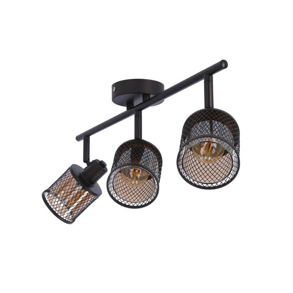 Lampa sufitowa kawowe złoto klosz bursztyn 3xE14 Canabera Candellux 93-82541