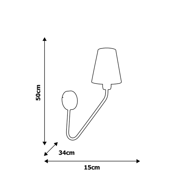 Kinkiet VICTORIA 1xE27 MLP4906