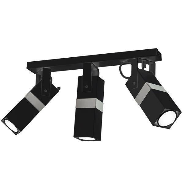 Nowoczesna lampa sufitowa VIDAR BLACK/CHROME 3xGU10 MLP6286