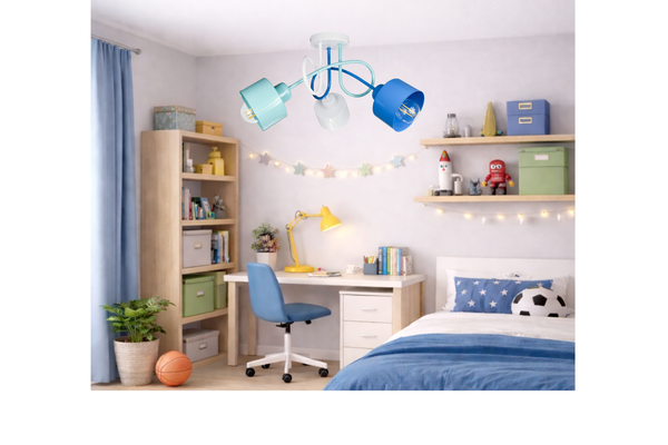 Lampa sufitowa do pokoju dziecka pastelowa Zakręcony Kubeczek 3xE27 Led 