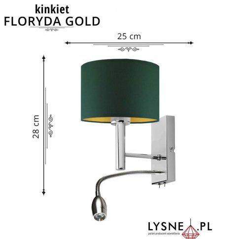 Kinkiet FLORYDA GOLD z panelem LED