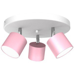 Różowa lampa lampa sufitowa do pokoju dziewczynki DIXIE PINK 3xGX53 szer. 30cm 
