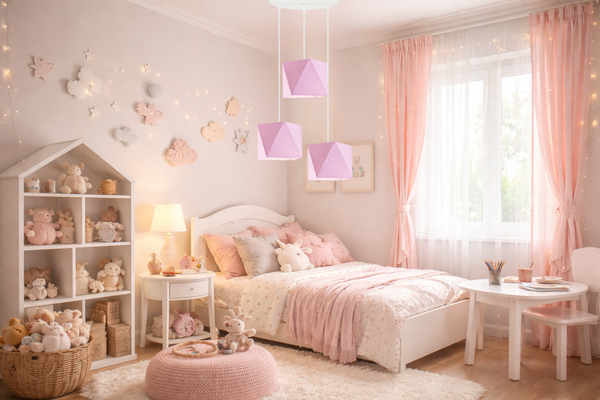 Lampa wisząca do pokoju dziecka kolorowa Bajkowy Diamencik 3 punktowa Led