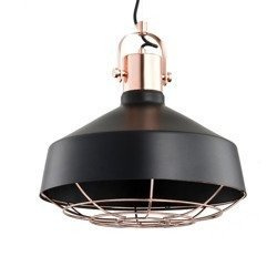 Nowoczesna lampa ARNOO czarna/miedź śr. 33cm