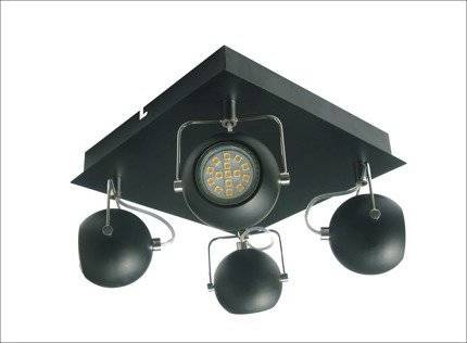 LAMPA SUFITOWA  CANDELLUX TONY 98-25036 PLAFON  LED GU10 CZARNY MATOWY