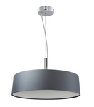 Lampa wisząca srebrzysto szara abażur tkany 3x60W Blum Candellux 31-46673