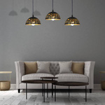 Lampa wisząca LISA, ML6136, czarny/złoty, 3x60W E27 