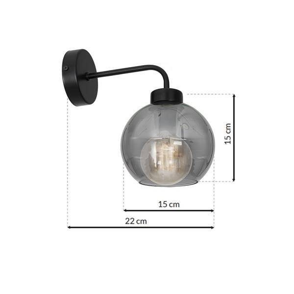 Nowoczesna lampa ścienna kinkiet SOFIA SMOKED MLP6571