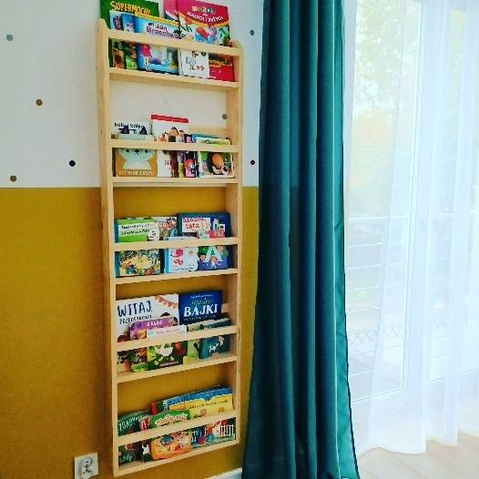 Regał do pokoju dziecka drewniany półka modułowa biała   