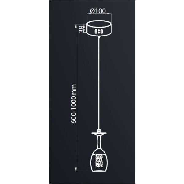Lampa wisząca COPPA LED