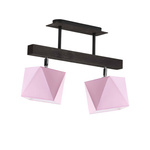 Lampa sufitowa do pokoju dziewczynki różowe abażury Zaczarowany Diamencik 2xE27