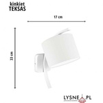 Lampa na ścianę do pokoju dziecka TEKSAS