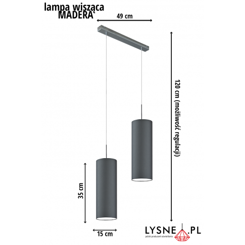 Lampa wisząca MADERA 2xE27