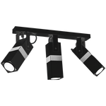 Nowoczesna lampa sufitowa VIDAR BLACK/CHROME 3xGU10 MLP6286