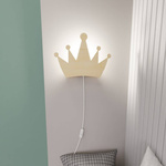 Lampka ścienna do pokoju dziecięcego drewniana 1 QUEEN 1345/K1