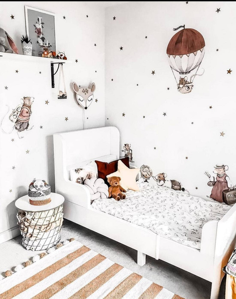  Lampka nocna dla dzieci drewniana Lisek z pilotem LED 