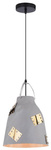 Lampa sufitowa wisząca 1X60W E27 szary + złoty PATCH 31-43269