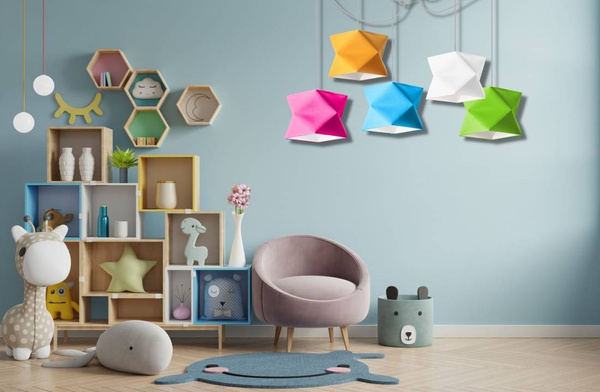 Lampa wisząca do pokoju dziecka typu pająk kolorowa Diament Spyder 5