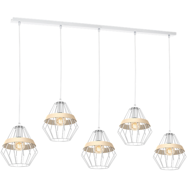 Lampa wisząca INDUSTRIALNA CLIFF WHITE 5xE27 MLP5520