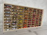 Półka na resoraki Hot Wheels drewniana organizer do pokoju dziecka naturalna 72