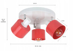 Lampa sufitowa do pokoju dziecka różowa Classic 3 